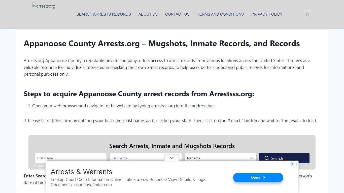 Appanoose County Arrests.org – Mugshots, Inmate Records, and Records - arrests.org